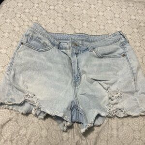 Old Navy Light Blue Ripped Jean Shorts